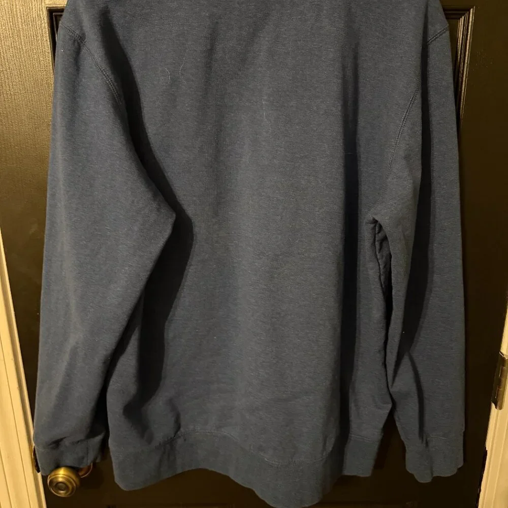Mens North Face Heavy Knit Sweatshirt Scoop Neck Blue Extra Large